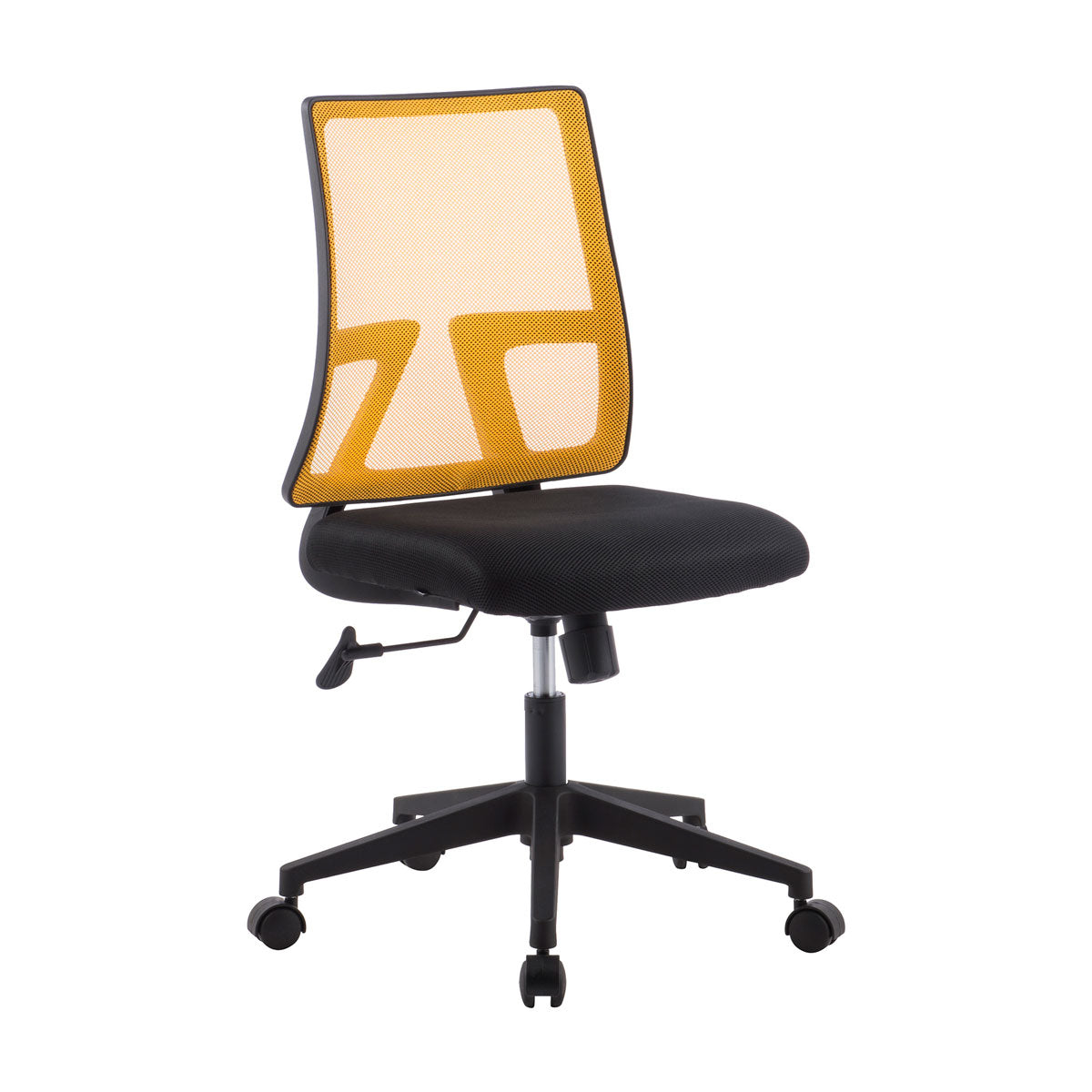 OUTLET】ショット オフィスチェア 肘無 昇降式 オレンジ｜家具
