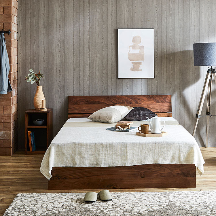 ケイチョウ ベッドフレーム 無垢 節有 スノコ付