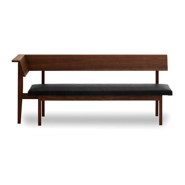 関家具　レイキ　リビングダイニングベンチ 幅150cm ブラック　ベンチチェア レイキⅡ リビングダイニングベンチ 肘あり