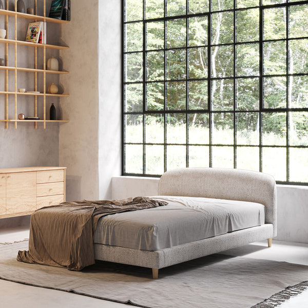 パメラ ベッドフレーム #フロストグレー #シングル