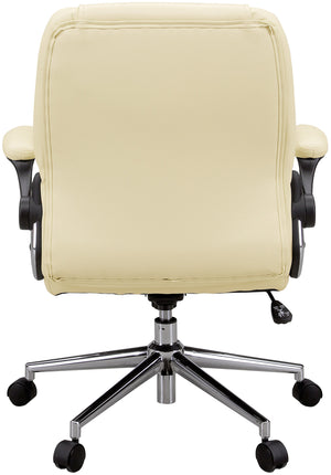 肘跳ね上げ式マネージメントチェア　オフィスチェア #クリーム
