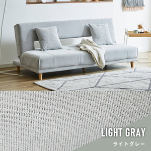 アーク ソファベッド 幅184cm リクライニング クッション付 ファブリック #チャコールブラック