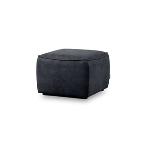 ドロテア　オットマンL　幅55cm #LT03 チャコールブラック（レザーテックス アニリン）