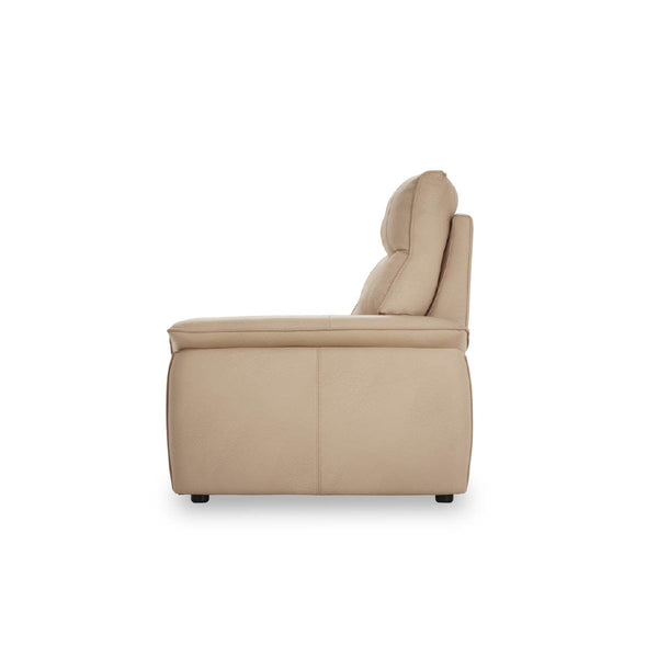 ルーシェ 1人掛けソファ 幅82cm ファインレザーテックス #FLT01フォギーグレージュ