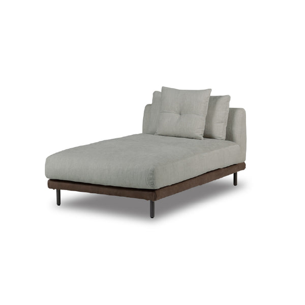 【直営限定】 ベルベスタ シェーズロング 幅90cm #A49シャイングレー/PLT112ヨーロピアングレー