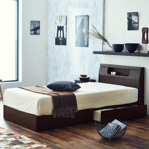 カプリスⅢ ベッドフレーム 床板付 照明 コンセント付 #ナチュラル #シングル #ベーシックタイプ