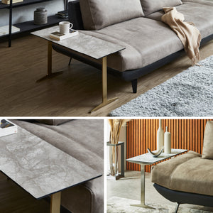 小回りの利くサイズ感で、ソファ横やベッドサイドなど場所を選ばず自由にお使いいただけます。 #シャンパンゴールド