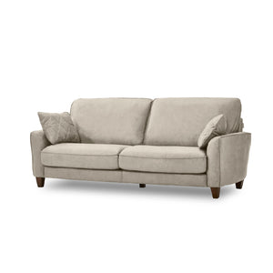 コロンバスⅡ　3人掛けソファ　幅185cm #LT01 キャメル（レザーテックス アニリン） #木脚