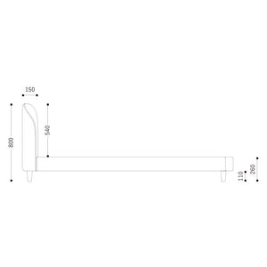 パメラ ベッドフレーム #フロストグレー #シングル