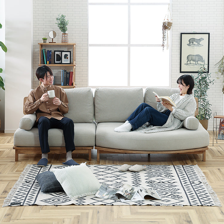 マナー④ カウチソファ 変形 幅242cm カバーリング