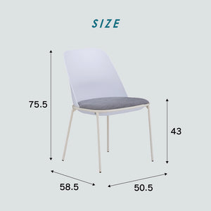 テーリス ダイニングチェア #ホワイト/イエロー