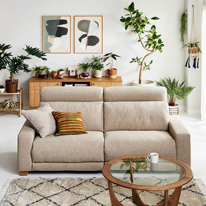 両サイドにリクライニング用のスイッチが付いています。 #オーカーブラウン（スーパーレザーテックス）