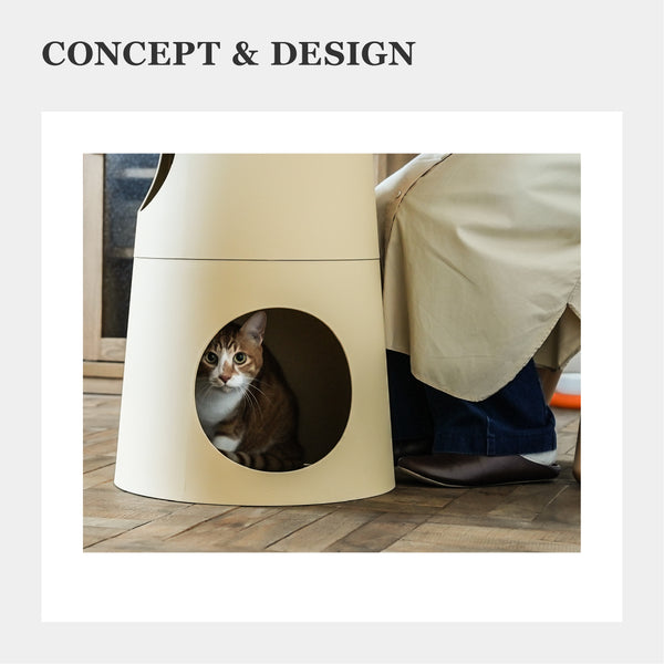 飼い主の側で愛猫が遊ぶ、隠れる、リラックスするなど快適に過ごせるように企画しました。 #グリーン