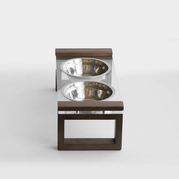 ライム ペット用エサ皿 #ブラウン