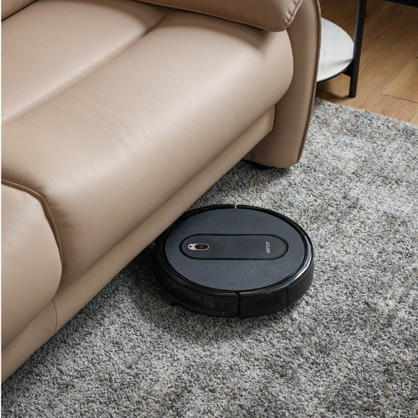 座面下はお掃除もしやすいように高さを13㎝設けています。お掃除ロボットをお使いいただける高さです。 #FLT04コーラルベージュ