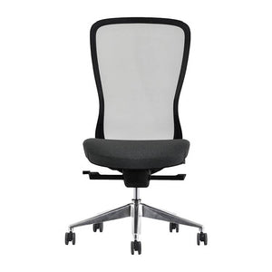 A03-E オフィスチェア 肘無 ヘッド無 #フレーム：ブラック / 座：オフブラック #肘なし