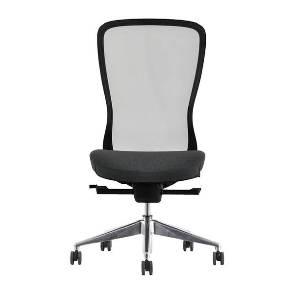 A03-E オフィスチェア 肘無 ヘッド無 #フレーム：ブラック / 座：オフブラック #肘なし