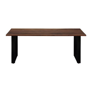 ボートⅢ ダイニングテーブル 幅200cm #ウォールナット #スチール脚A #角面