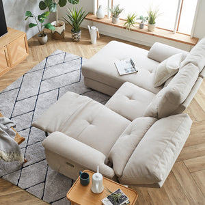 ※画像はカウチ242cm PLT111 プラチナグレーです。 #PLT102 インディーブルー（プライムレザーテックス）