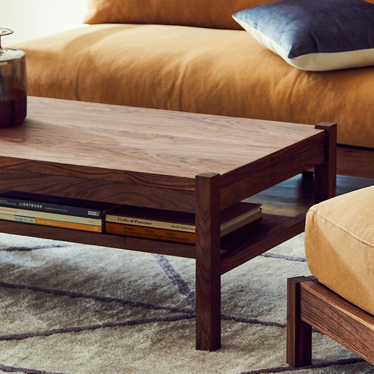 ジンキⅡ センターテーブル 幅120cm 節有 棚付