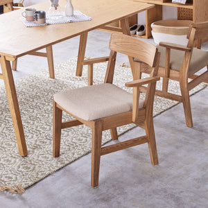 チャームス ダイニングチェア #サンドベージュ #肘無