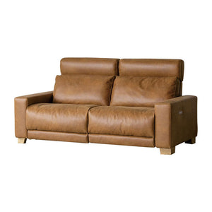 ハーデス ソファ 2.5人掛け #オーカーブラウン（スーパーレザーテックス）