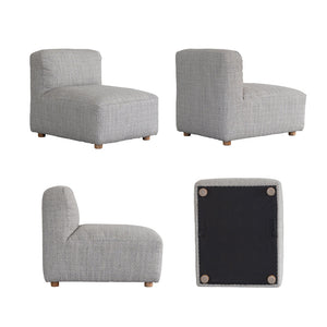 ピープル 1人掛けワイド ソファ #フロストグレー