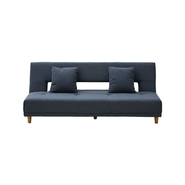 アーク ソファベッド 幅184cm リクライニング クッション付 ファブリック #ブルー