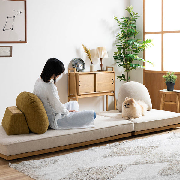 モーク 2.5人掛けソファ 幅180cm 組み合わせ ベース #サンドベージュ