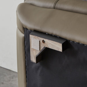 メーダ　右カウチソファ　幅279cm #PLT113 モードグレー（プライムレザーテックス）