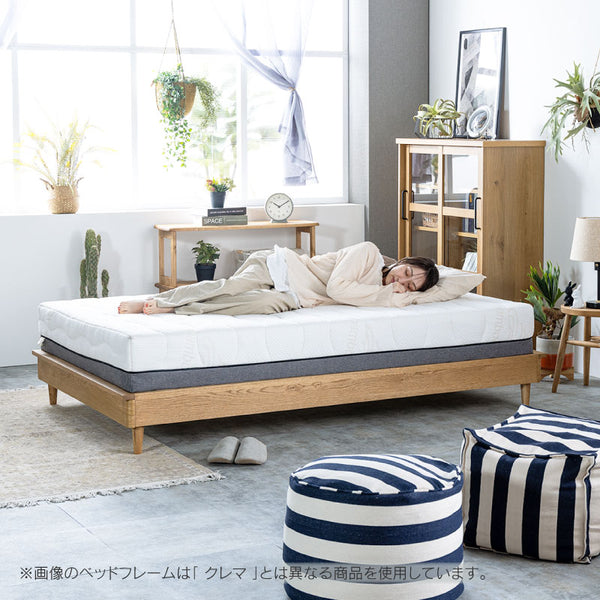 クレマ② ベッドマット セット ヘッドあり ノラリマットレス #シングル #スノコ #18�B