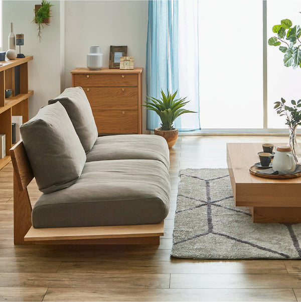 ヌシ ３人掛けソファ 1シータータイプ ウォールナット #海松茶色