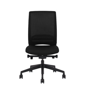 ケプカ オフィスチェア 肘なし #ブラック×ブラック