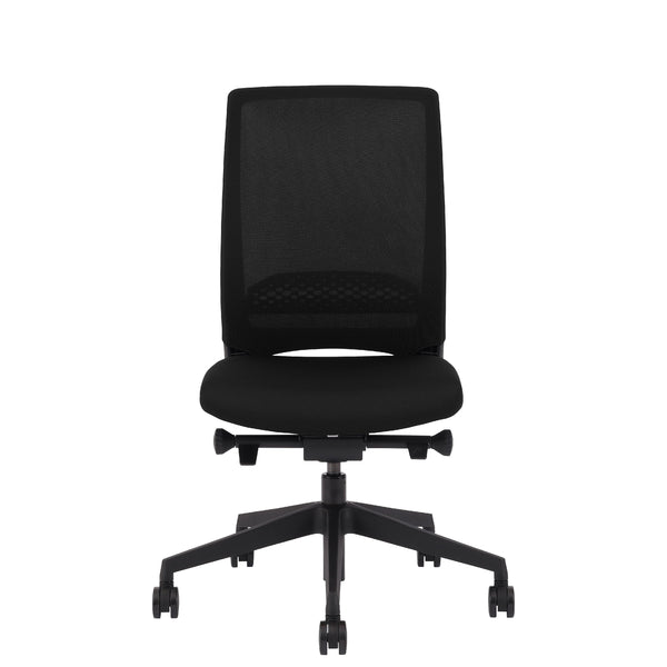 ケプカ オフィスチェア 肘なし #ブラック×ブラック