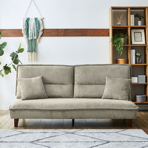 コンバ 1.5人掛けソファ 背もたれ可動 クッション付 #グリーン