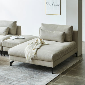 グラシエーロ　シェーズソファ　幅100cm #PLT111 プラチナグレー（プライムレザーテックス）