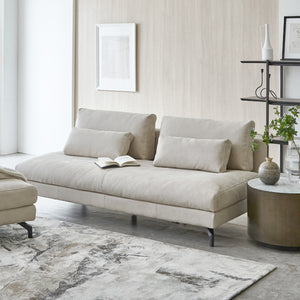 グラシエーロ　3人掛けソファ　幅188cm #PLT111 プラチナグレー（プライムレザーテックス）