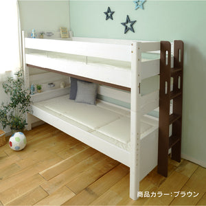 ラフォーレ④ 2段ベッド 耐荷重500kg 上下分割可能 スノコ仕様 #ホワイト×ウォームグレー