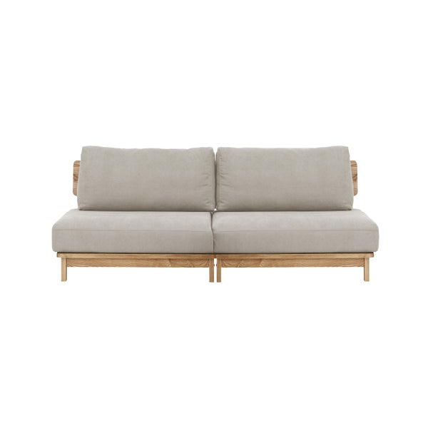 マナー④ 3人掛けソファ 幅200cm ファブリック #キャンバスアイボリー