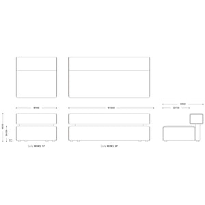 ウィムス 1人掛けソファ 幅90㎝ #グレーミックス