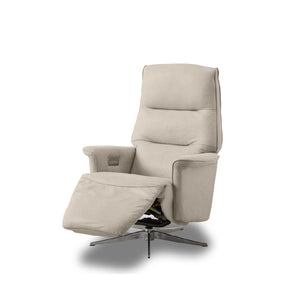 エレノア　電動パーソナルチェア　幅74cm #PLT111 プラチナグレー（プライムレザーテックス）