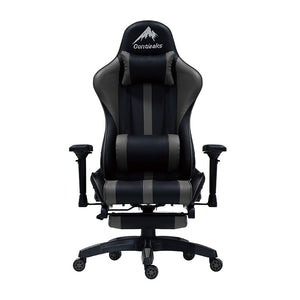 ルセル ゲーミングチェア 4Dアームレスト オットマン付 135度 #グレー