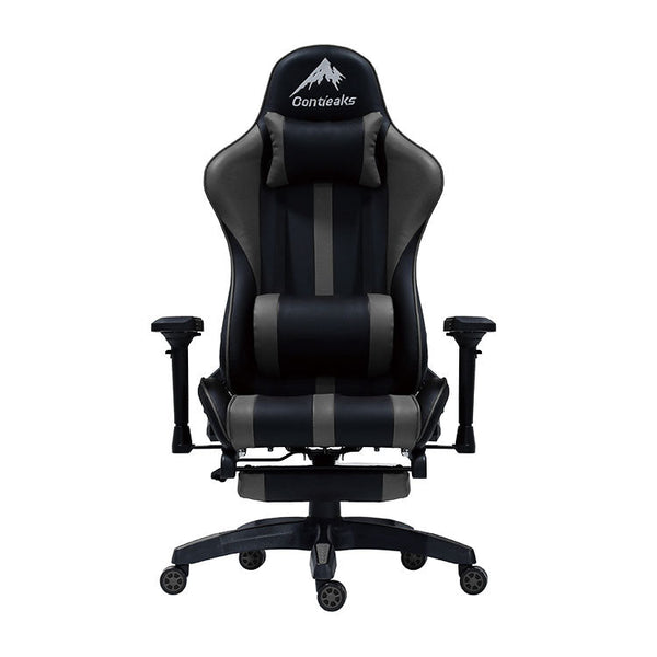 ルセル ゲーミングチェア 4Dアームレスト オットマン付 135度 #グレー