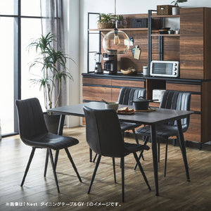 ネスト ダイニング5点セット 幅140cm #天板：ホワイト チェア：キャメル