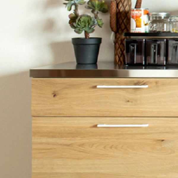 画像は本体ナチュラル・ハンドルホワイトのイメージです #ナチュラル #ハンドル：ブラック #幅110cm