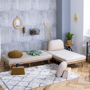 モーク 2.5人掛けソファ 幅180cm 組み合わせ ベース #サンドベージュ