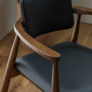 カストロ ダイニングチェア #ブラウン色/合皮ブラック