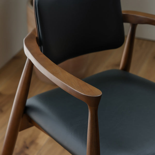 カストロ ダイニングチェア #ブラウン色/合皮ブラック