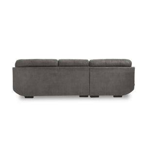 メーダ　右カウチソファ　幅279cm #LT01 キャメル（レザーテックス アニリン）