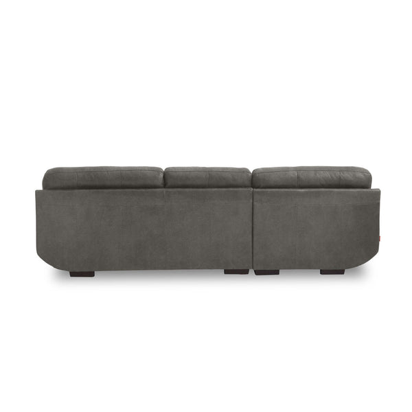 メーダ　右カウチソファ　幅279cm #LT01 キャメル（レザーテックス アニリン）